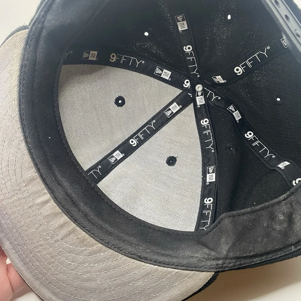 Los‎ Angeles Dodgers Hat Blackout New Era Black 9Fifty SnapBack Cleaned VGC - Picture 9 of 10